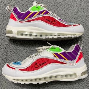 Nike Air Max 97 White Red Green Womens Size 12 Mens Size 10.5 - Used